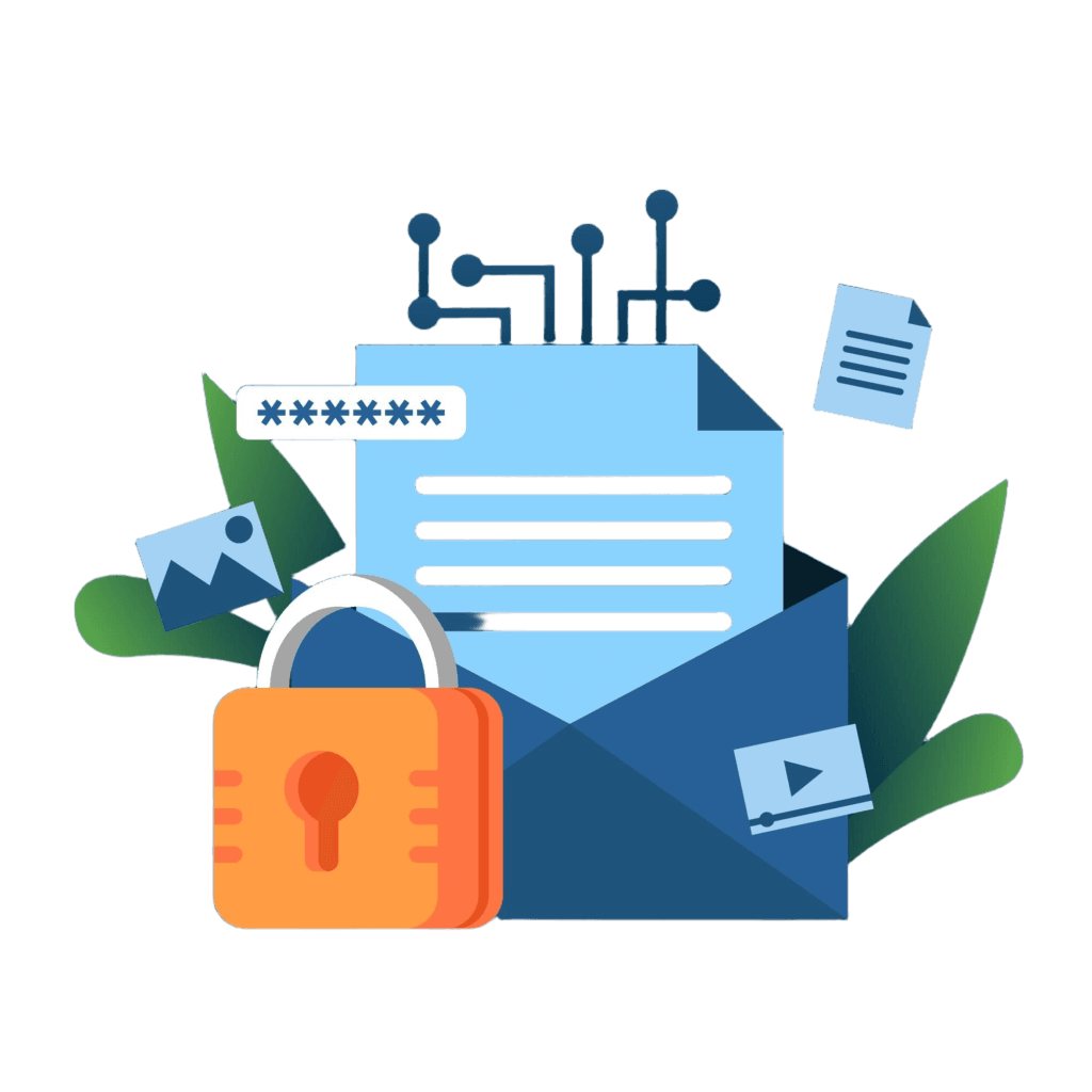 vector-hand-illustration-cyber-security-safe-secured-locked-password-protected-mail-chat-data